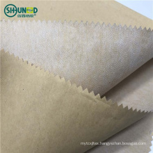 100% Polyester easy handle nonwoven fusible interlining with release paper for garment